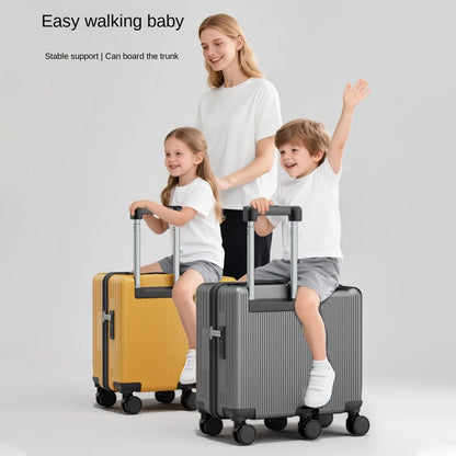Children Luggage Suitcase for Boys and Girls Ride-On for Airplanes 20-inch Carry-On Suitcase Combination Lock Short Trip Family