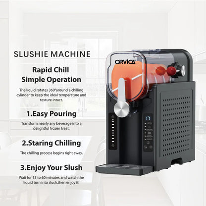 220V Home Slushie Machine Slush Ice Machine Ice Cream Machine Fully Automatic Beverage Slush Machine Snow Melting Machine