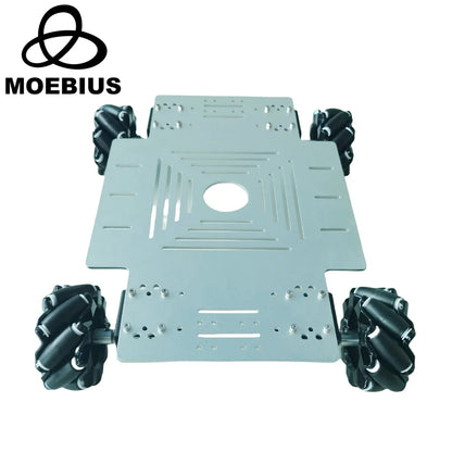 15kg Load 4WD 80mm Mecanum Wheel Robot Car Chassis Kit with DC 12V Encoder Motor for Arduino Raspberry Pi DIY Project STEM Toy