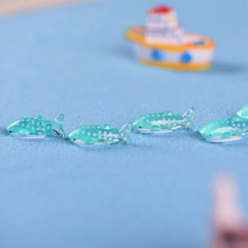 5 Pcs Spot Shark Mediterranean Style Resin Decoration Micro-landscape Decoration Creative  Miniature Garden