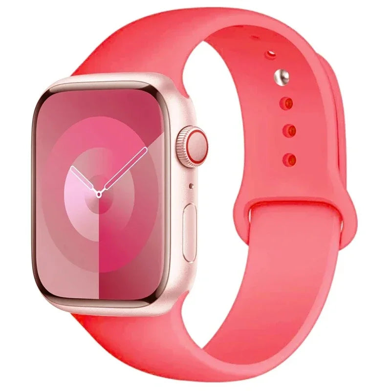 Silicone Band For Apple Watch strap 46mm 44mm 45mm 40mm 41mm 42-38mm 49mm sport bracelet iwatch series 11 10 9 8 7 6 5 SE Ultra3