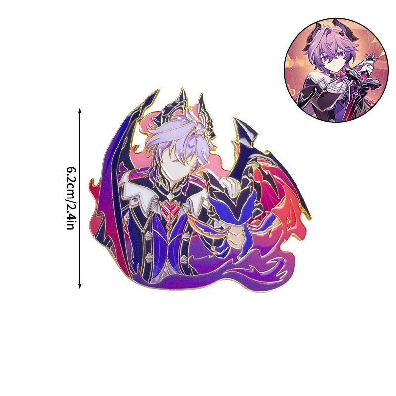 Genshin Impact Tsaritsa Columbina Flins Pin Genshin Figure Badge Accessories Backpack Charms Party Favor Gifts