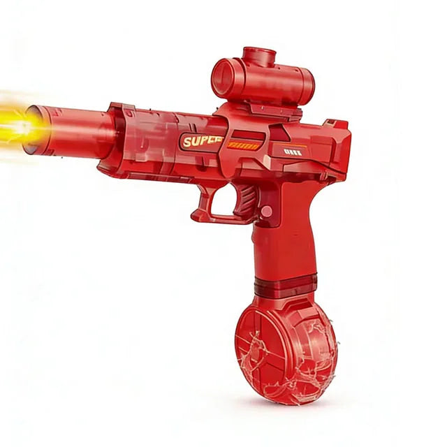 Automatic continuous shooting electric water gun, outdoor beach toys, long-distance water gun with lights, swimming toys