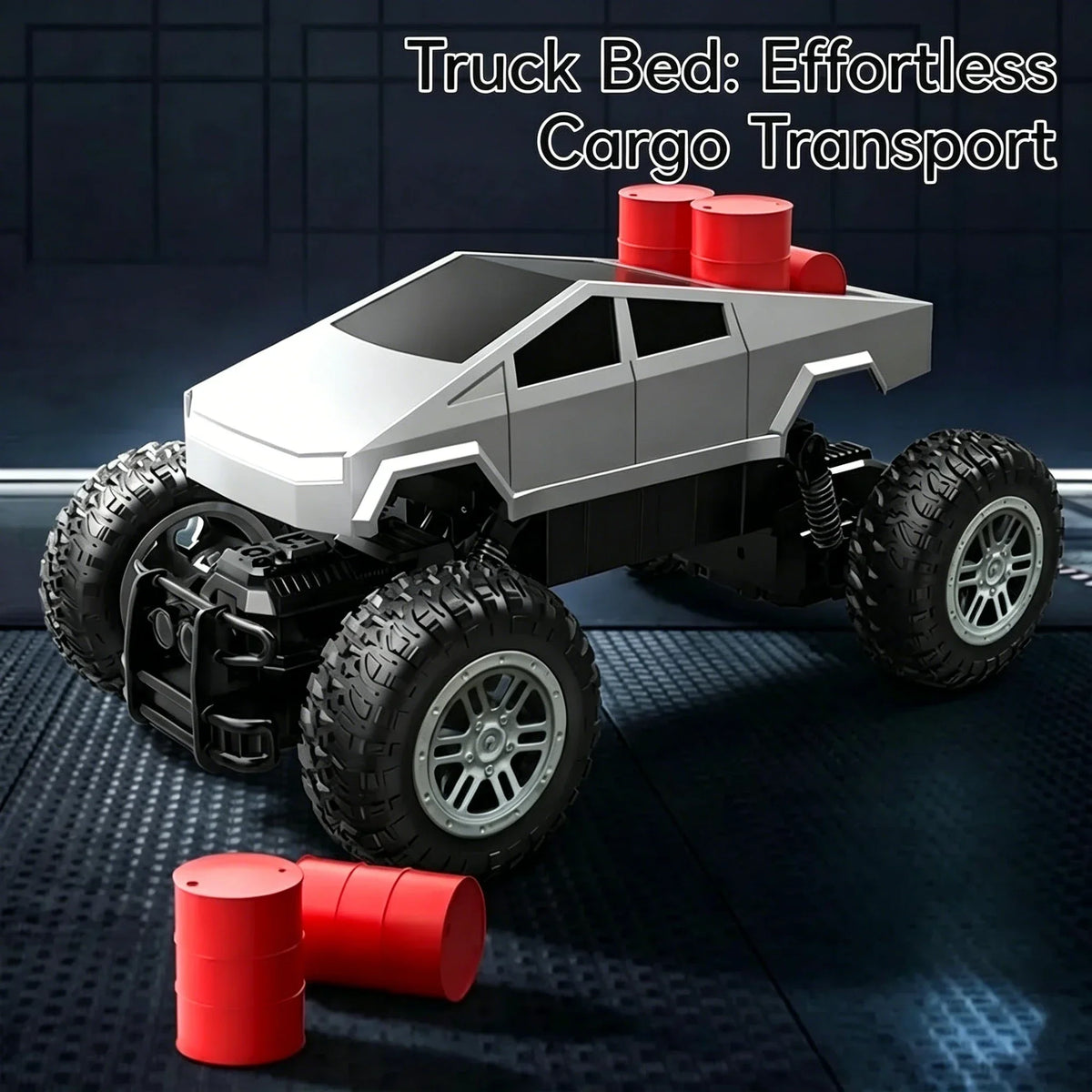 Amphibious RC Car 1:16 4WD Waterproof Remote Control Stunt Truck Cyber Style All Terrain Off Road Vehicle LED Lights for Kids