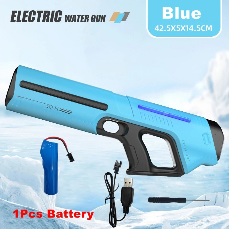 Electric Water Guns for Adults Powerful Squirt Automatic Suction Water Storage Gun Blasters Summer Pool Outdoor Game Toy Gift