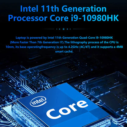 Intel Core i9 10980HK 15.6 Inch Gaming Laptop 32GB RAM 2TB SSD Fingerprint Unlock WiFi 6 4K Ultrabook Pro Max Speed