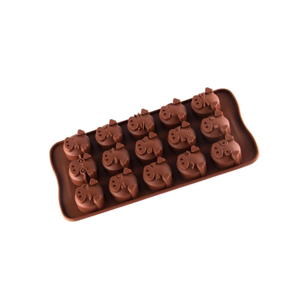 1PC Silicone 15 Hole Chocolate Mold Creative Jelly Christmas Candy Mold Cake Mold Ice Grid Baking Utensils