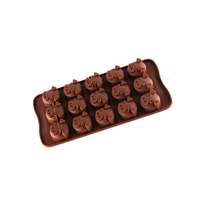 1PC Silicone 15 Hole Chocolate Mold Creative Jelly Christmas Candy Mold Cake Mold Ice Grid Baking Utensils