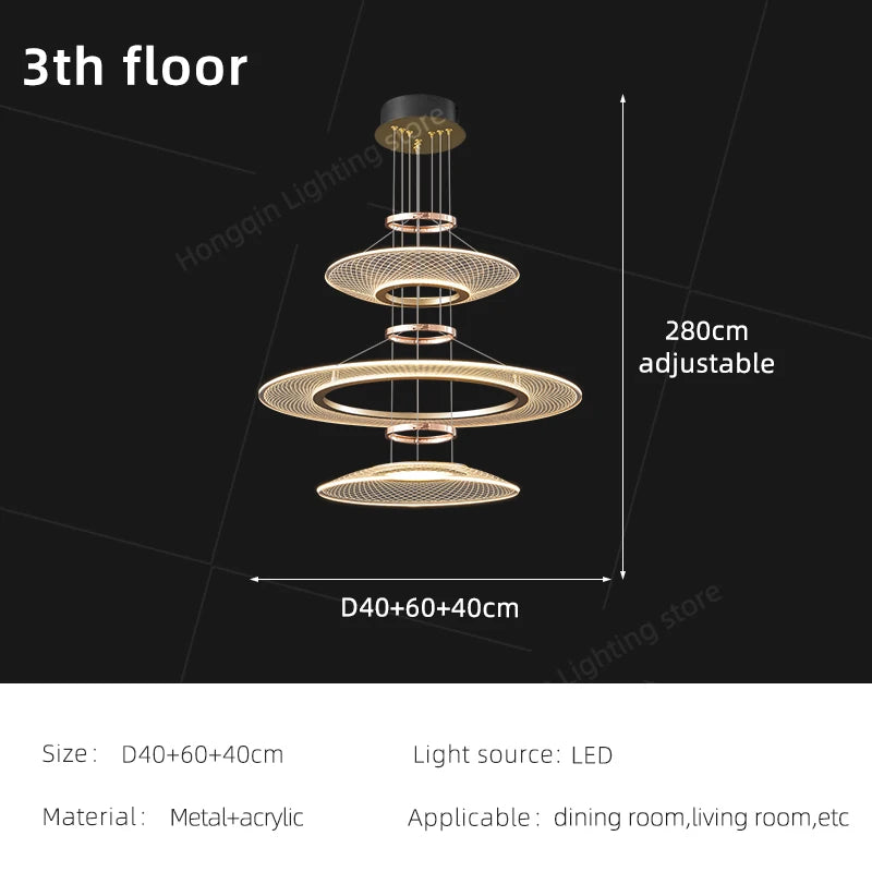 Living Room Pendant Light Duplex Staircase Pendant Light Villa for Dining Table Hanging Lamp Living Room Chandelier
