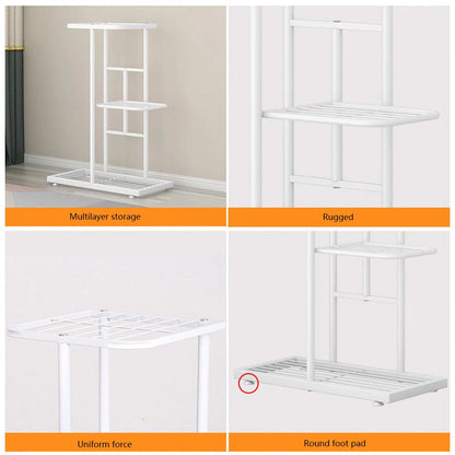 6 Tier Plant Stand, 7 Potted Indoor Tall Plant Holders, Corner Metal Tiered Plant Stands, Multiple Plant Display Rack Organizer For Living Room Balcony
