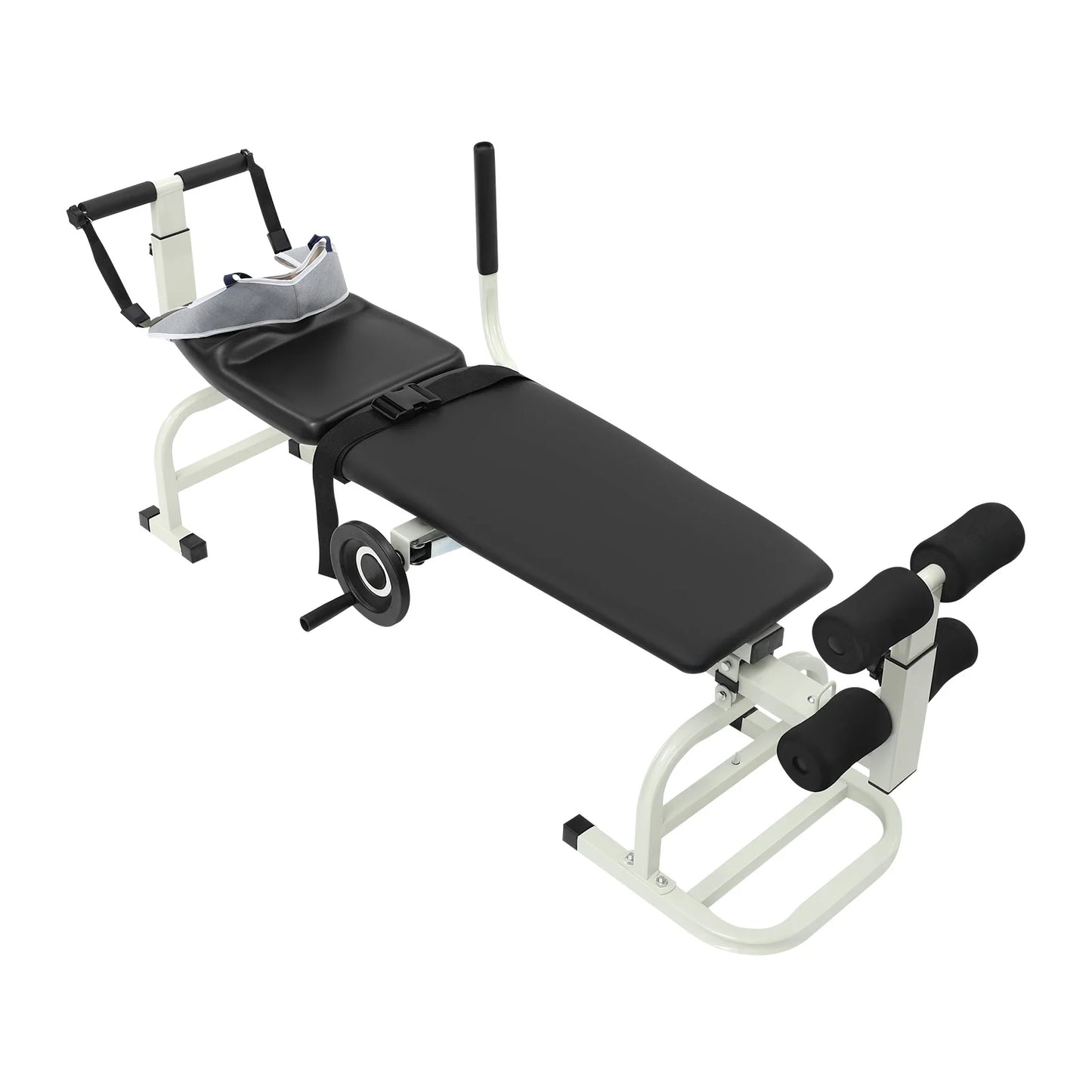 Back Stretch Bench, Multifunctional Neck Stretcher Cervical Traction Device, Adjustable Length Cervical Lumbar Traction Bed