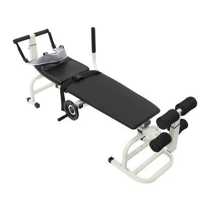 Back Stretch Bench, Multifunctional Neck Stretcher Cervical Traction Device, Adjustable Length Cervical Lumbar Traction Bed