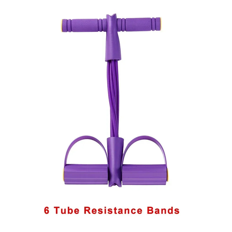 4-Level Resistance Band Tensioner with Non-Slip Handles - Home Fitness Equipment for Abdominal Muscle Training Yoga Abdominal