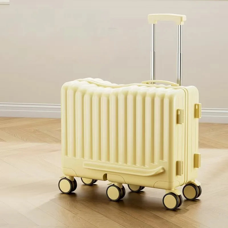 New Child Riding Suitcase Luggage with Password Lock 6 Wheel Spinner Easy Travel Companion TSA Approved Suitcases Set Travel Bag