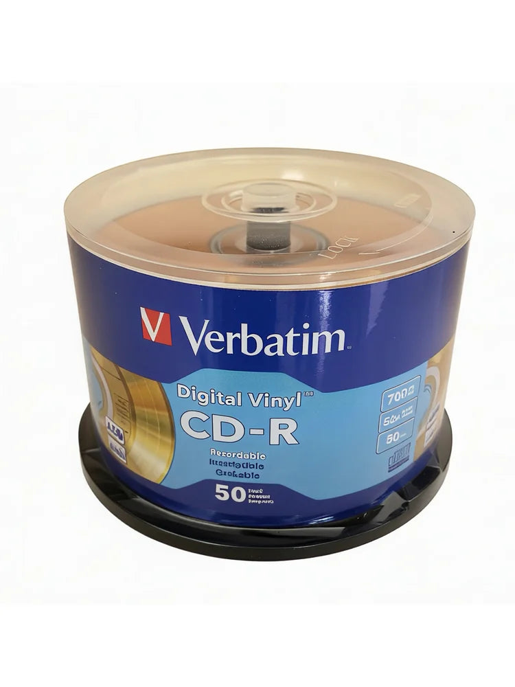 Verbatim Golden Digital AZO Vinyl CD-R Discs Empty CDR CD Disc 80min 700MB 52X 50Pcs/Pack