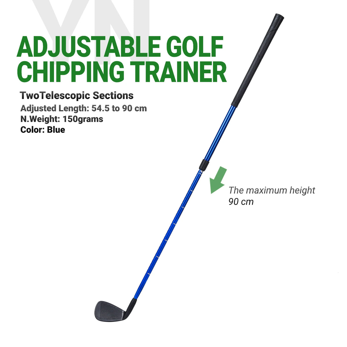 Adjustable Golf Chipping Trainer Golf Clubs 22-37" - Lightweight ABS Clubhead for Beginners, 3 Color Options, Youth & Adult Use