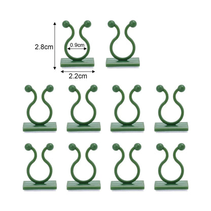 Invisible Plant Support Clips for Climbing Orchid Flower Ties Tomato Vine Plastic Garden Self-Adhesive Wall Fixture Binding Hook