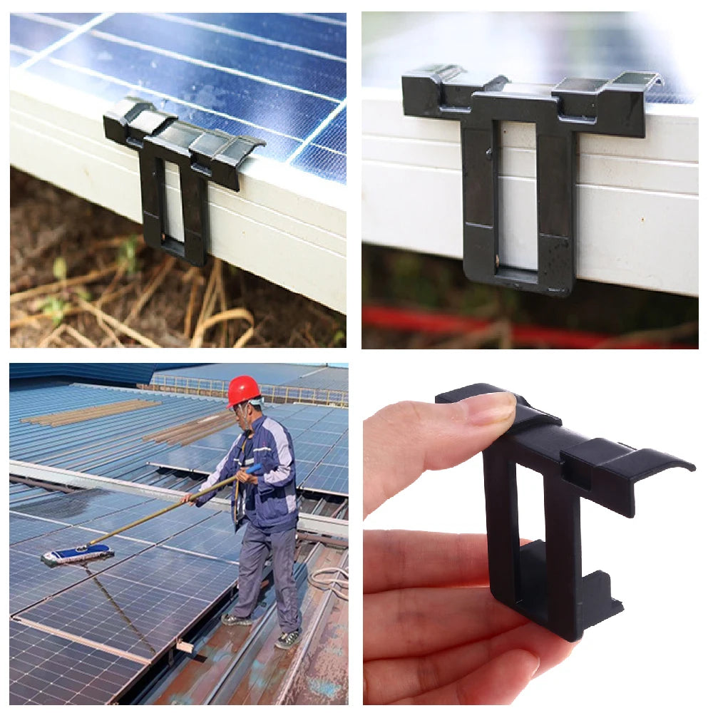 30/35/40mm Solar Panel Drainage Clips Solar Water Drain Diversion Clip Photovoltaic Mud Removal Clip For Cleaning Solar Panels