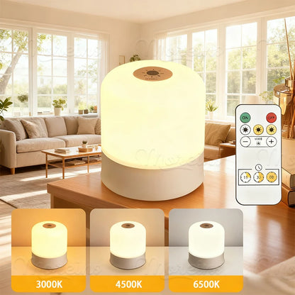 Rechargeable RGB 13 Color Changing Night Light Remote Control Touch USB Night Lamp Dimmable Lamp Portable Table Bedside Lamp