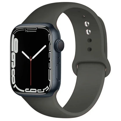 Silicone Band For Apple Watch straps 49mm 40mm 44 mm 45mm 46mm 42mm 41mm 38mm sports bracelet iWatch series 10 9 8 3 SE ultra 2