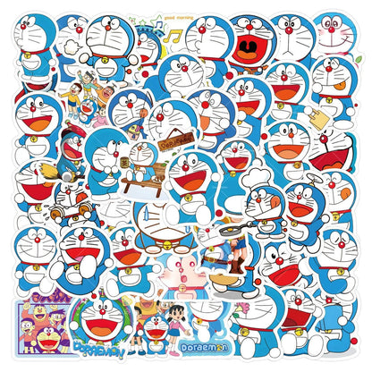 Doraemoned Balloons Cartoon Blue Jingle Cat Party Decoration Supplies Happy Birthday Banner Disposable Tableware Kid Cake Topper