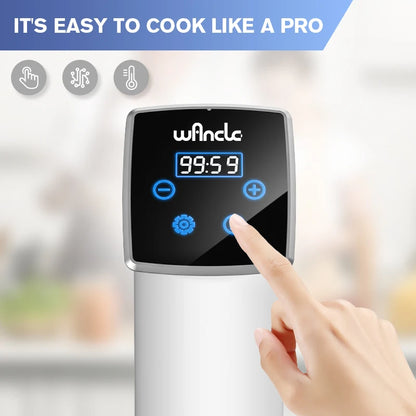 Wancle 1100W Waterproof Vacuum Sous Vide Cooker Immersion Circulator Accurate Cooking With LED Digital Display Slow Cooker
