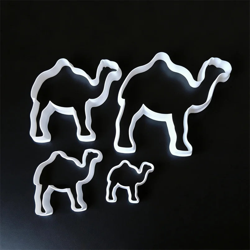 Four Specifications Cartoon Desert Animal,Single-humped Camel,Plastic Molds,Cake Fondant Tools,Cookie Sushi and Fruits Cutters