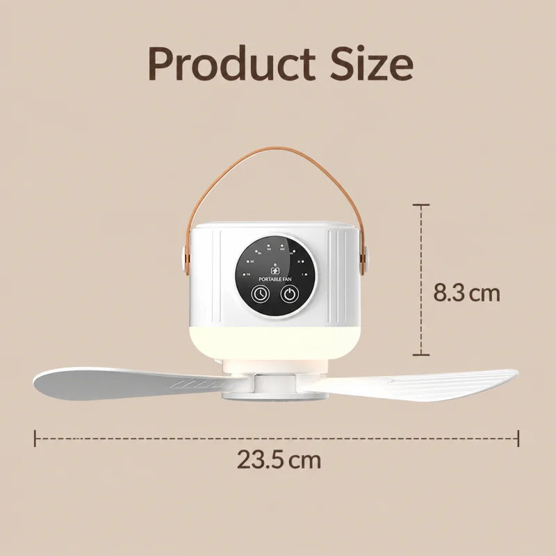 Intelligent Remote Control Ceiling Fan Light Fan Camping Electric Fan Desktop Chandelier Rechargeable Mini Smart Ceiling Light