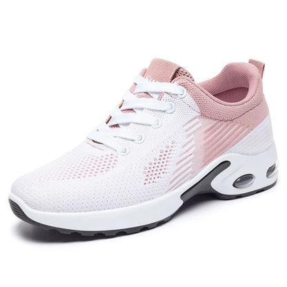 Spring Autumn Women Mesh Breathable Sports Shoes Lady Non-slip Running Shoes Adult Student Commuter Casual Shoes Everyday Casual