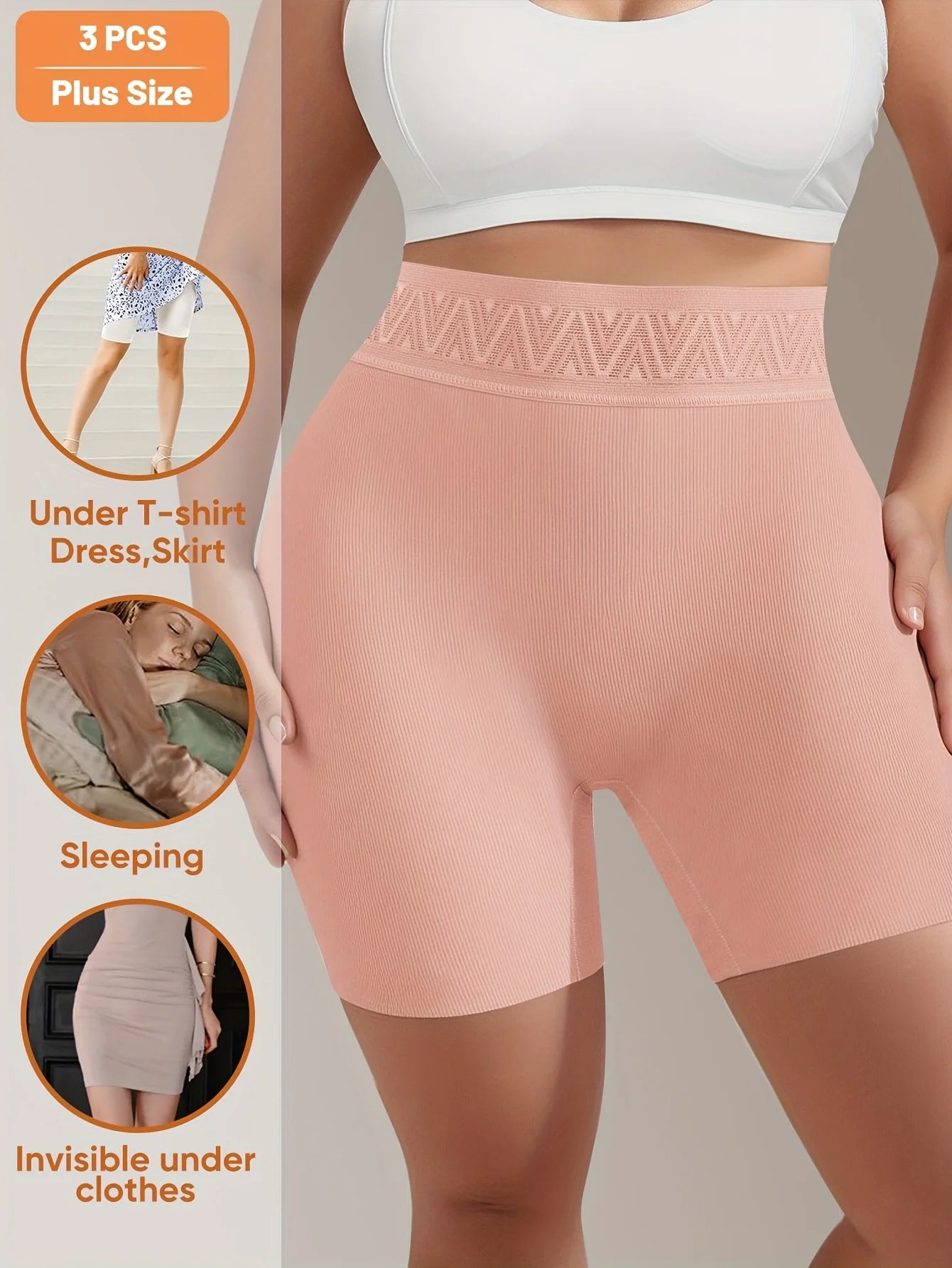 MIOTAN 3-Pack Women's Plus Size High-Waisted Boyshort Underwear - Breathable Soft Stretch Fabric, Tummy Control Butt-Lifting