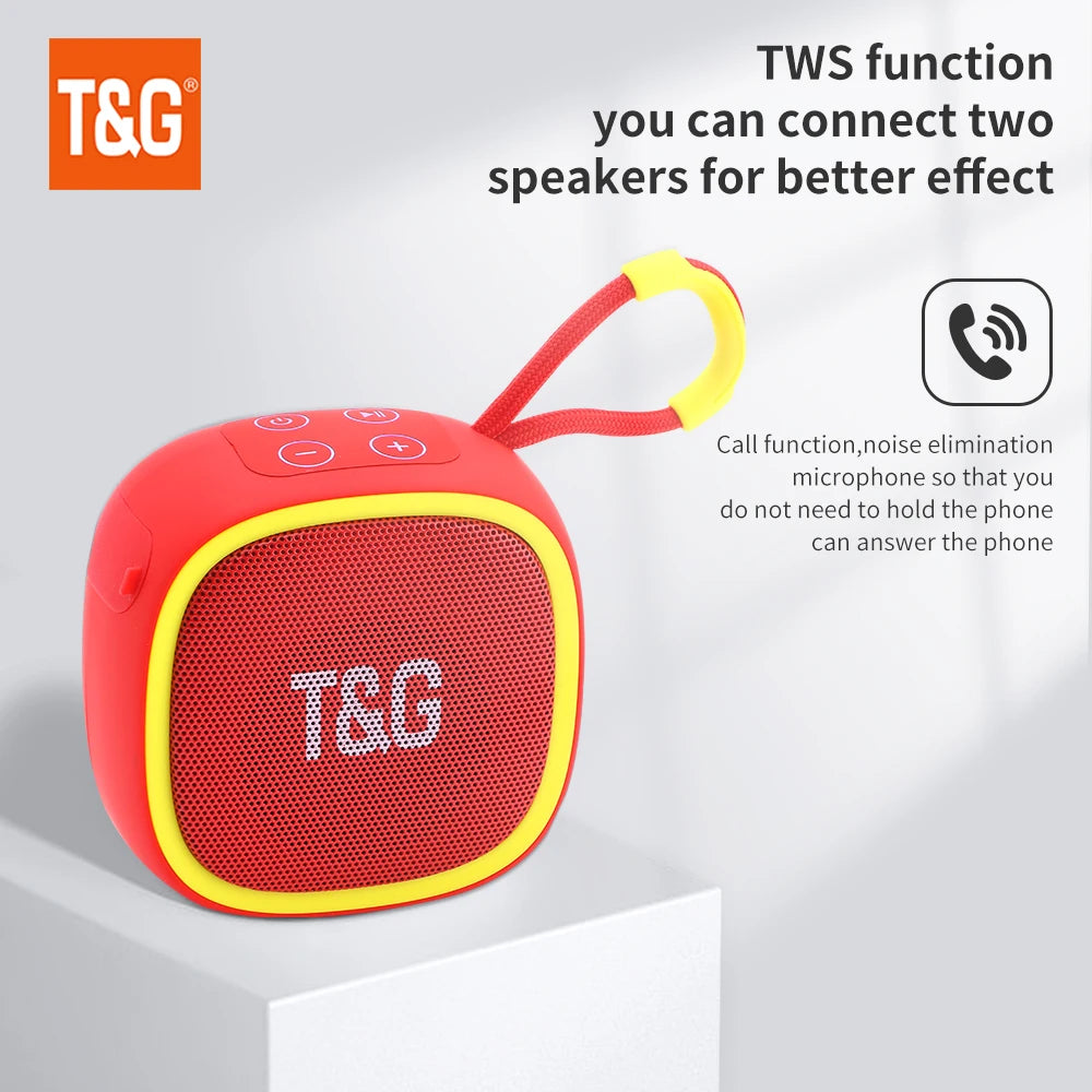 Bluetooth Speaker Mini Portable Wireless Powerful Speakers TWS BT 5.3 Sound Box HIFI Loudspeaker Supports TF Card Radio TG659