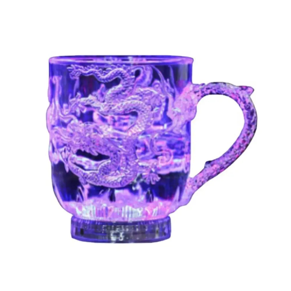 Light Up Cups Water Activated LED Glowing Wine Glasses, Color Changing Coffee Mug Light Up Drinking Glasses LED Flashing Cup