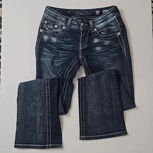 Women Vintage Hip Hop Slim Wrap Buttocks Flared Jeans Y2k Gothic Diamond Letter Embroidery Low Rise Sexy Denim Pants Streetwear