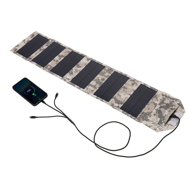 100W/80W/60W Foldable Solar Panel 5V USB Portable Folding Bag for Cell Phone Outdoor Waterproof Power Bank for Camping Hiking