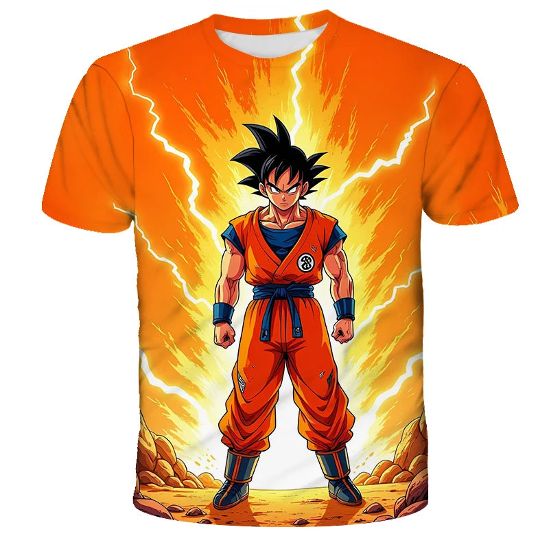 Anime Dragon Ball Son Goku 3D Print Kids T Shirt Summer Fashion Casual