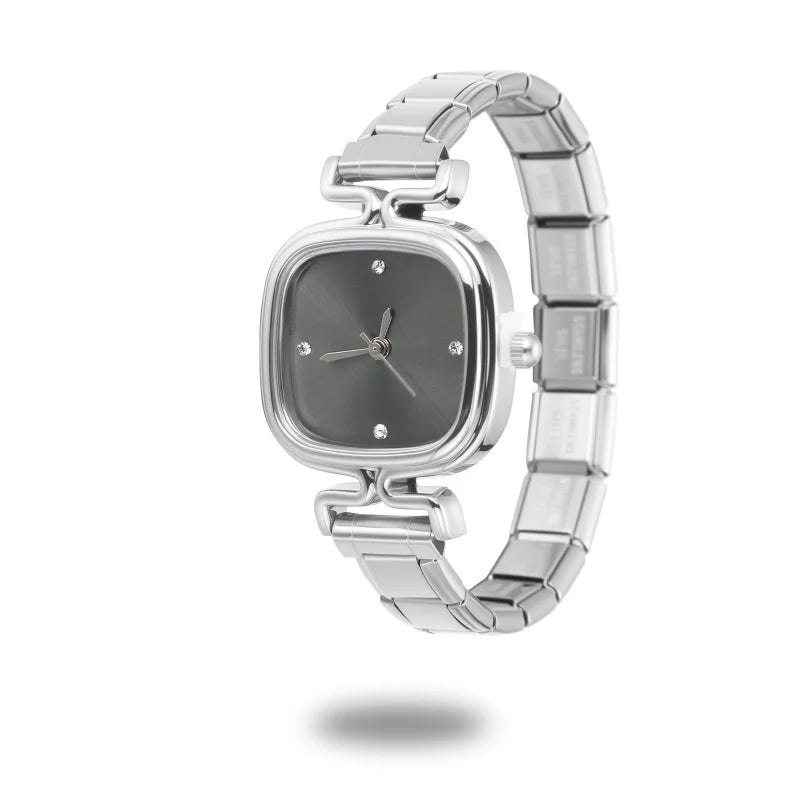 1PC High Quality Men Women's Stainless Steel Round Simple Watch Bracelet Bangle For Friend Wife Birthday Gift DIY Jewelry