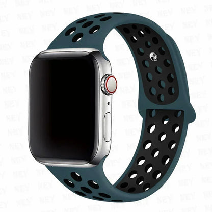 Silicone Sport Straps For Apple Watch 10 Band 45mm 44mm Ultra2 49mm 38/40mm 41mm 42 46mm Bracelet iWatch Series 8 7 6 4 5 3 9 SE