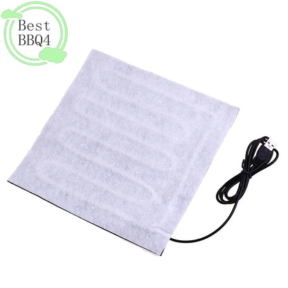(BBQ4)USB 22x22cm 5V Pet Warmer Heating Pad Electric Heater Pad Winter Warm Carpet Carbon Fiber Heating Pad Hand Warmer