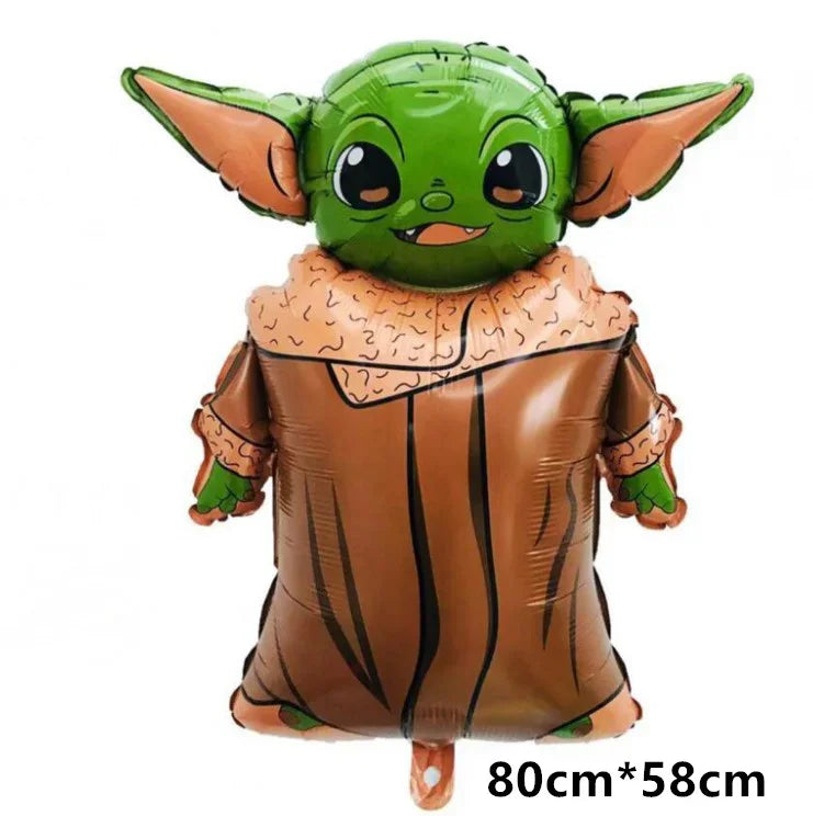 Green Yodaed Latex Balloons Hero Master Robot Foil Ballons Happy Birthday Party Banner Tableware Cake Topper Decoration Kid Toy