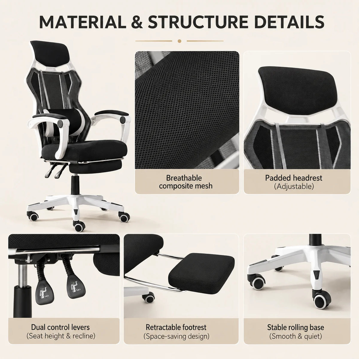 AOLIVIYA Gaming Chair Gamer Computer Chair Office Desk Chair Reclining Ergonomic Swivel Backrest Game Boss Seat