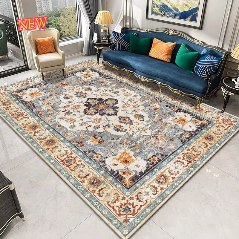 Retro Persian Style Carpet for Living Room 200x300 Luxury Large Area Rugs Bedroom Decoration Dirt-resistant Anti-slip Lounge Mat
