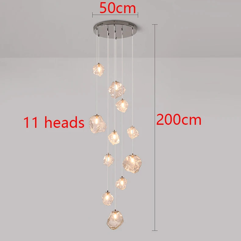 Modern home decor led lights pendant light lamps forstaircase Chandeliers for living room hanging light indoor lighting