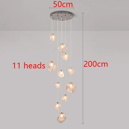 Modern home decor led lights pendant light lamps forstaircase Chandeliers for living room hanging light indoor lighting