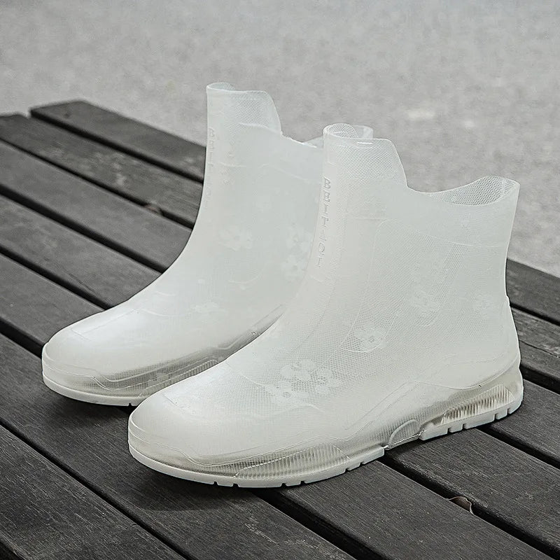 Fashion Outdoor Rain Boots Unisex Slip On Waterproof Rain Shoes New Working Shoes Fishing Boots Women Rain Boots Rubber Shoes