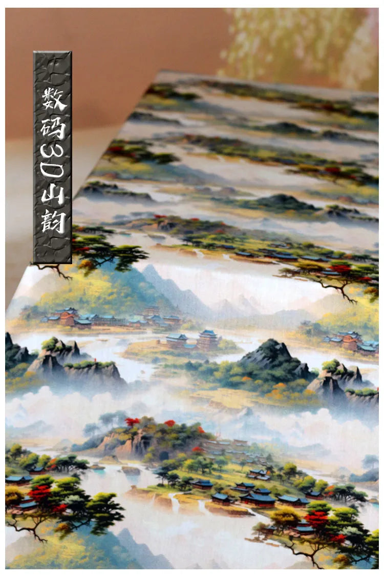 Digital Printed Rayon Fabric Summer By Meters for Women Dress Pajamas Cool Blankets Diy Sewing Soft Smooth Floral Textile Cloth