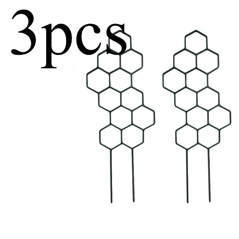3pcs,  Is Designed As A Honeycomb-shaped Climbing Plant Support Frame.  It Is Very Suitable for Potted Vines and Flowers