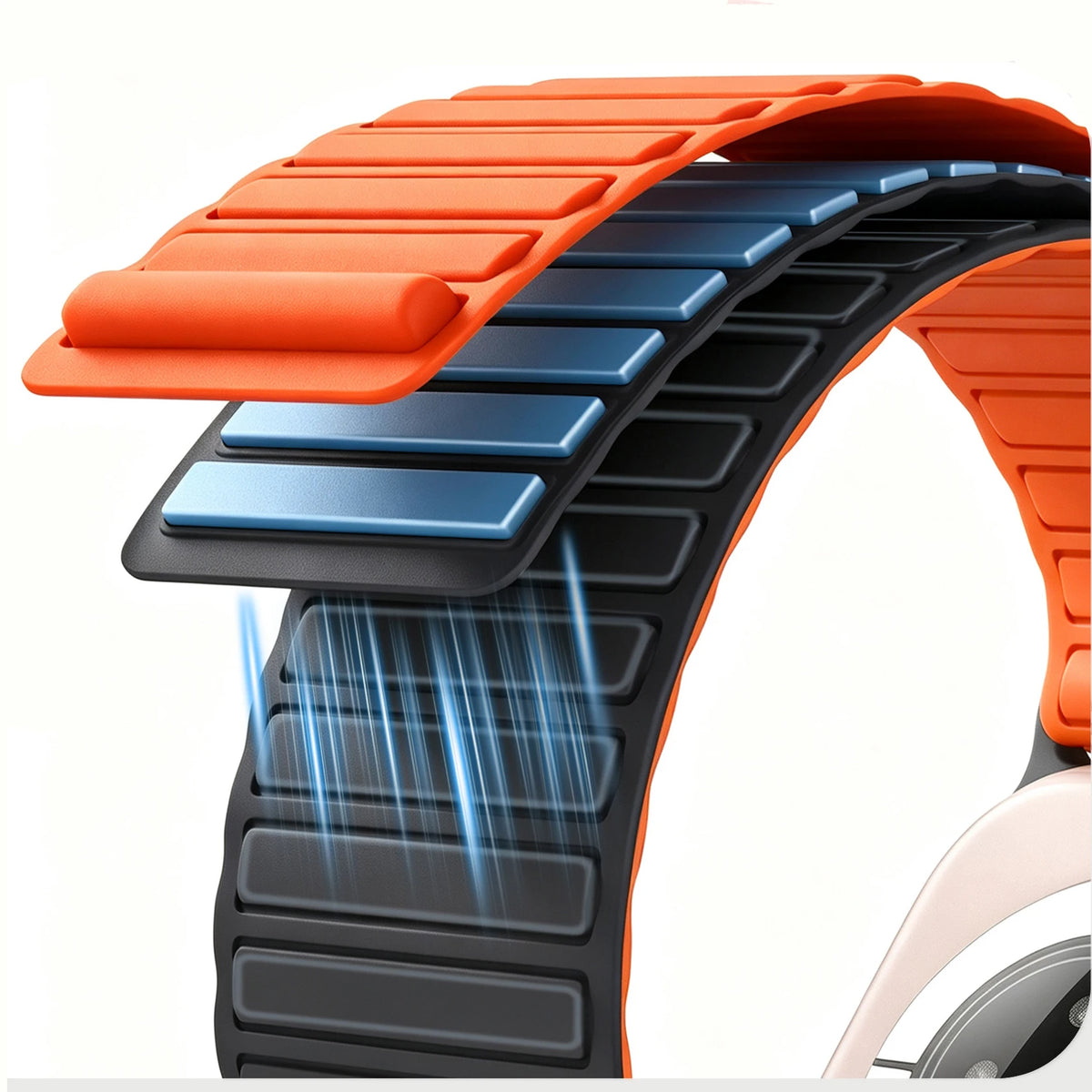 Silicone Strap For Apple Watch 46mm 42mm 49mm Magnetic Band For iWatch Ultra 3 2 Series 12 11 10 9 8 7 6 5 SE Bracelet Correa