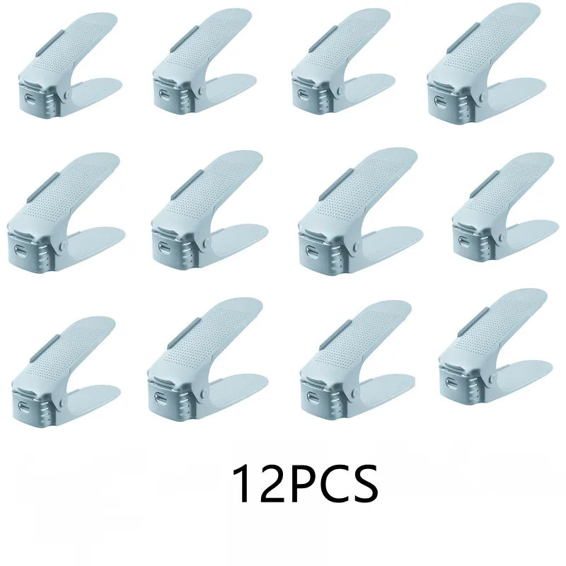 Durable Adjustable Shoe Organizer Footwear Support Slot Space Saving Cabinet Closet Stand Shoes Storage Rack Shoebox