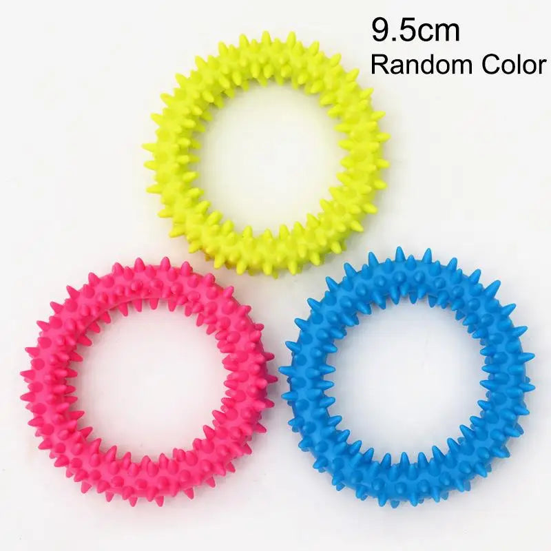 1-10Pcs Pet Chew Toy Soft Rubber Bite-Resistance Bone Shape Teeth Grinding Chewing Toys For Small Dogs Training Pet Supplies