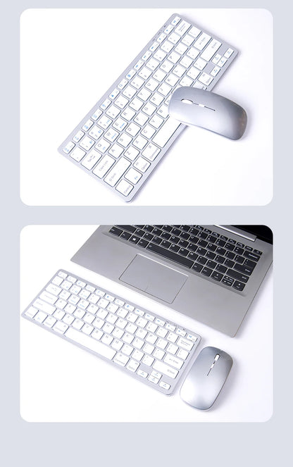 NexusClick 2.4G Wireless Keyboard Mouse Combo, Ergonomic Rechargeable Mini Multimedia Office Keyboard Set For PC Laptop Macbook